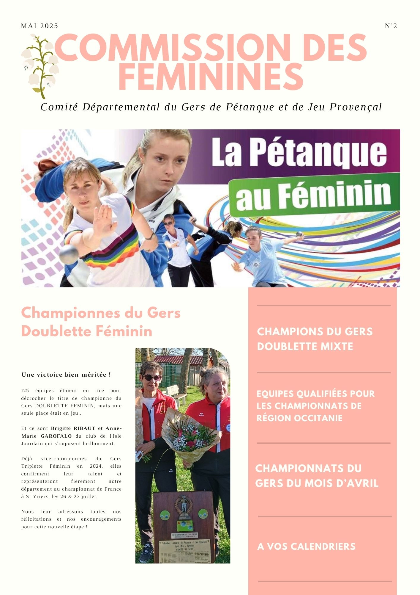 2. COM FEMININE bulletin info MAI 2025