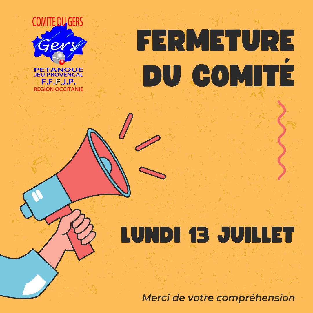 FERMETURE 13072026