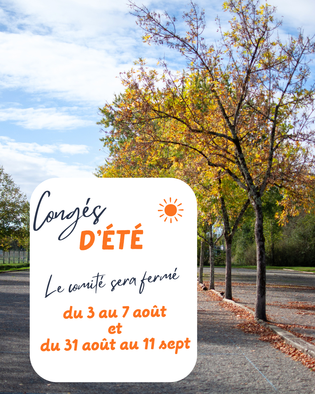 Post Instagram fermeture estivale plage
